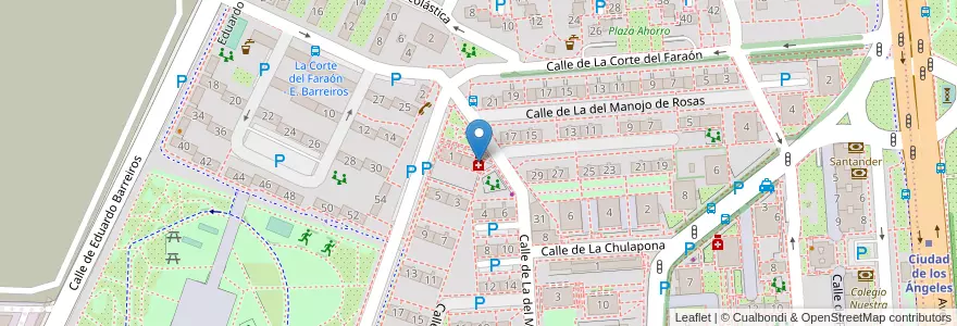 Mapa de ubicacion de Farmacia - Calle La del Manojo de Rosas 2 en Espagne, Communauté De Madrid, Communauté De Madrid, Área Metropolitana De Madrid Y Corredor Del Henares, Madrid.