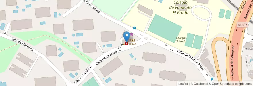 Mapa de ubicacion de Farmacia - Calle La Masó 2 en 西班牙, Comunidad De Madrid, Comunidad De Madrid, Área Metropolitana De Madrid Y Corredor Del Henares, Madrid.