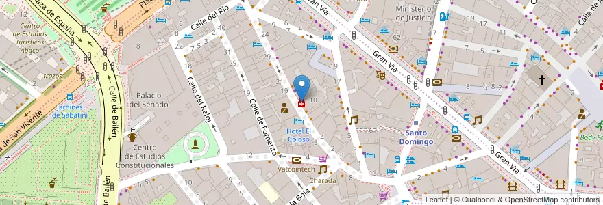 Mapa de ubicacion de Farmacia - Calle Leganitos 10 en Espanha, Comunidade De Madrid, Comunidade De Madrid, Área Metropolitana De Madrid Y Corredor Del Henares, Madrid.