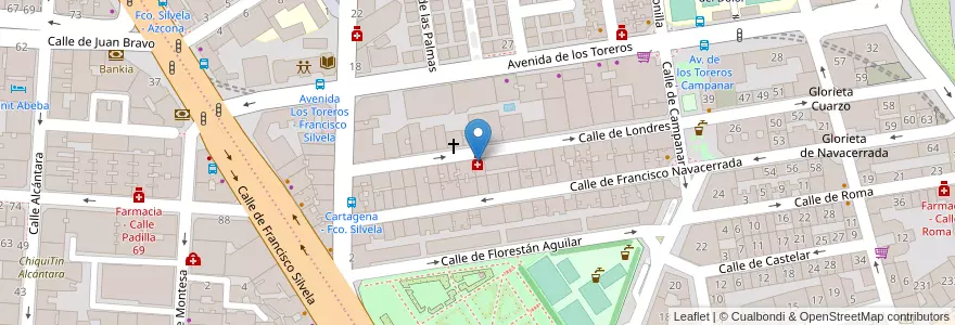 Mapa de ubicacion de Farmacia - Calle Londres 20 en 스페인, Comunidad De Madrid, Comunidad De Madrid, Área Metropolitana De Madrid Y Corredor Del Henares, 마드리드.