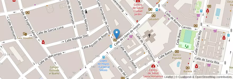 Mapa de ubicacion de Farmacia - Calle López de Hoyos 121 en Испания, Мадрид, Мадрид, Área Metropolitana De Madrid Y Corredor Del Henares, Мадрид.