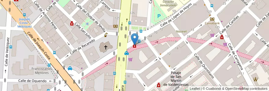 Mapa de ubicacion de Farmacia - Calle López de Hoyos 66 en Espagne, Communauté De Madrid, Communauté De Madrid, Área Metropolitana De Madrid Y Corredor Del Henares, Madrid.