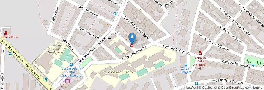 Mapa de ubicacion de Farmacia - Calle López Mezquía 13 en إسبانيا, منطقة مدريد, منطقة مدريد, Área Metropolitana De Madrid Y Corredor Del Henares, مدريد.