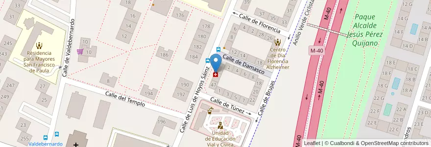 Mapa de ubicacion de Farmacia - Calle Luis de Hoyos Sainz 45 en Spain, Community Of Madrid, Community Of Madrid, Área Metropolitana De Madrid Y Corredor Del Henares, Madrid.