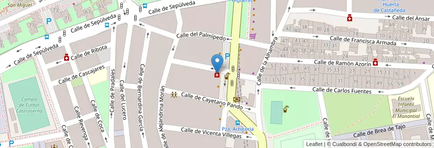 Mapa de ubicacion de Farmacia - Calle Luis Pando 19 en España, Comunidad De Madrid, Comunidad De Madrid, Área Metropolitana De Madrid Y Corredor Del Henares, Madrid.