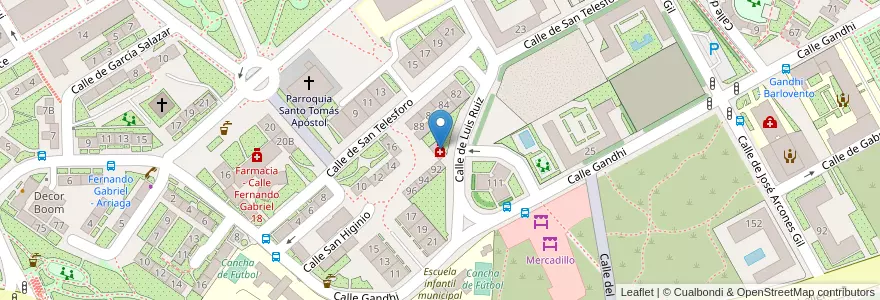 Mapa de ubicacion de Farmacia - Calle Luis Ruiz 90 en Espagne, Communauté De Madrid, Communauté De Madrid, Área Metropolitana De Madrid Y Corredor Del Henares, Madrid.