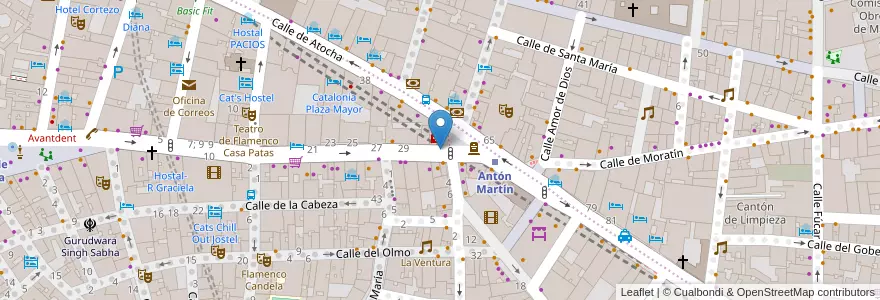 Mapa de ubicacion de Farmacia - Calle Magdalena 33 en Spain, Community Of Madrid, Community Of Madrid, Área Metropolitana De Madrid Y Corredor Del Henares, Madrid.