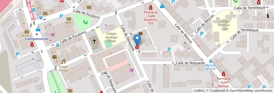 Mapa de ubicacion de Farmacia - Calle Maqueda 7 en إسبانيا, منطقة مدريد, منطقة مدريد, Área Metropolitana De Madrid Y Corredor Del Henares, مدريد.