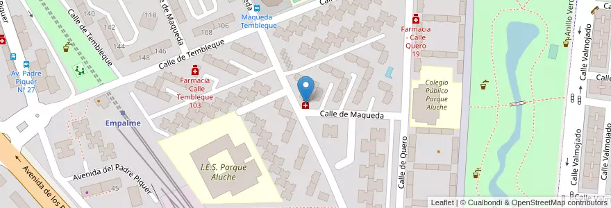 Mapa de ubicacion de Farmacia - Calle Maqueda 83 en إسبانيا, منطقة مدريد, منطقة مدريد, Área Metropolitana De Madrid Y Corredor Del Henares, مدريد.