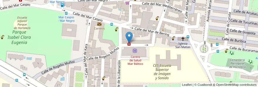Mapa de ubicacion de Farmacia - Calle Mar Báltico 3 en 스페인, Comunidad De Madrid, Comunidad De Madrid, Área Metropolitana De Madrid Y Corredor Del Henares, 마드리드.