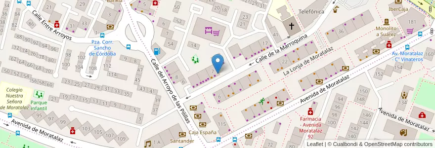 Mapa de ubicacion de Farmacia - Calle Marroquina 7 en スペイン, マドリード州, Comunidad De Madrid, Área Metropolitana De Madrid Y Corredor Del Henares, Madrid.