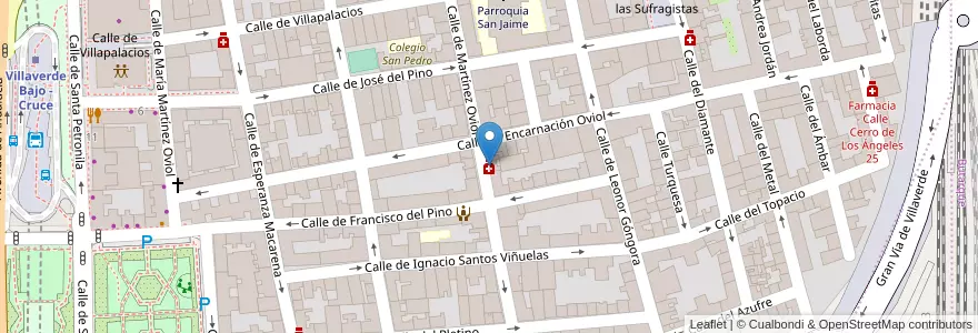 Mapa de ubicacion de Farmacia - Calle Martínez Oviol 35 en Spain, Community Of Madrid, Community Of Madrid, Área Metropolitana De Madrid Y Corredor Del Henares, Madrid.