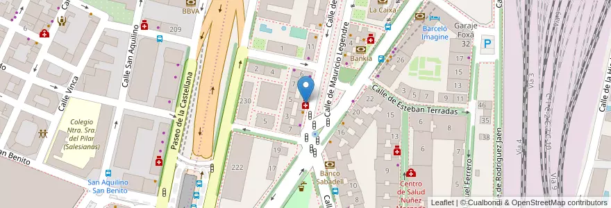 Mapa de ubicacion de Farmacia - Calle Mauricio Legendre 5 en إسبانيا, منطقة مدريد, منطقة مدريد, Área Metropolitana De Madrid Y Corredor Del Henares, مدريد.