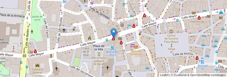 Mapa de ubicacion de Farmacia - Calle Mayor 59 en Spain, Community Of Madrid, Community Of Madrid, Área Metropolitana De Madrid Y Corredor Del Henares, Madrid.