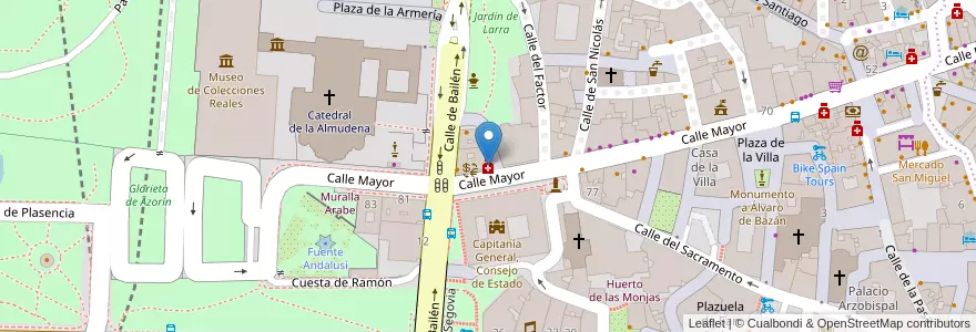 Mapa de ubicacion de Farmacia - Calle Mayor 88 en إسبانيا, منطقة مدريد, منطقة مدريد, Área Metropolitana De Madrid Y Corredor Del Henares, مدريد.