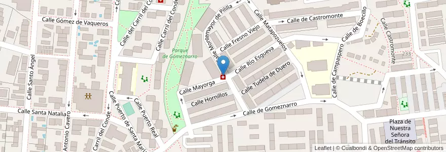 Mapa de ubicacion de Farmacia - Calle Mayorga 9 en Испания, Мадрид, Мадрид, Área Metropolitana De Madrid Y Corredor Del Henares, Мадрид.