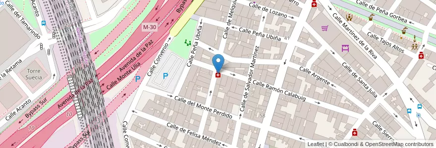 Mapa de ubicacion de Farmacia - Calle Melquiades Biencinto 31 en إسبانيا, منطقة مدريد, منطقة مدريد, Área Metropolitana De Madrid Y Corredor Del Henares, مدريد.