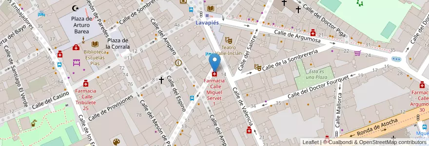 Mapa de ubicacion de Farmacia - Calle Miguel Servet 1 en Sepanyol, Comunidad De Madrid, Comunidad De Madrid, Área Metropolitana De Madrid Y Corredor Del Henares, Madrid.