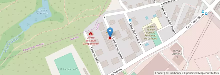Mapa de ubicacion de Farmacia - Calle Mingorría 10 en スペイン, マドリード州, Comunidad De Madrid, Área Metropolitana De Madrid Y Corredor Del Henares, Madrid.