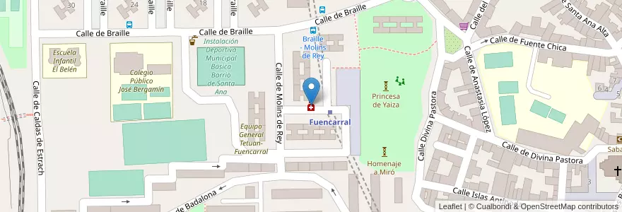 Mapa de ubicacion de Farmacia - Calle Molins de Rey 4 en España, Comunidad De Madrid, Comunidad De Madrid, Área Metropolitana De Madrid Y Corredor Del Henares, Madrid.