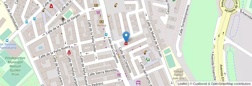 Mapa de ubicacion de Farmacia - Calle Montes Alberes 2 en 西班牙, Comunidad De Madrid, Comunidad De Madrid, Área Metropolitana De Madrid Y Corredor Del Henares, Madrid.