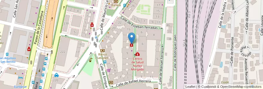 Mapa de ubicacion de Farmacia - Calle Núñez Morgado 11 en Spanien, Autonome Gemeinschaft Madrid, Autonome Gemeinschaft Madrid, Área Metropolitana De Madrid Y Corredor Del Henares, Madrid.