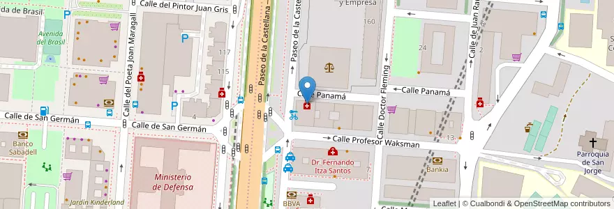 Mapa de ubicacion de Farmacia - Calle Panamá 2 en 西班牙, Comunidad De Madrid, Comunidad De Madrid, Área Metropolitana De Madrid Y Corredor Del Henares, Madrid.