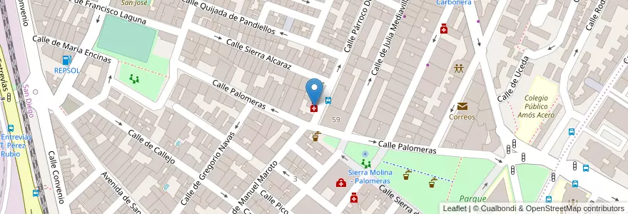Mapa de ubicacion de Farmacia - Calle Párroco Don Emilio Franco 66 en Испания, Мадрид, Мадрид, Área Metropolitana De Madrid Y Corredor Del Henares, Мадрид.