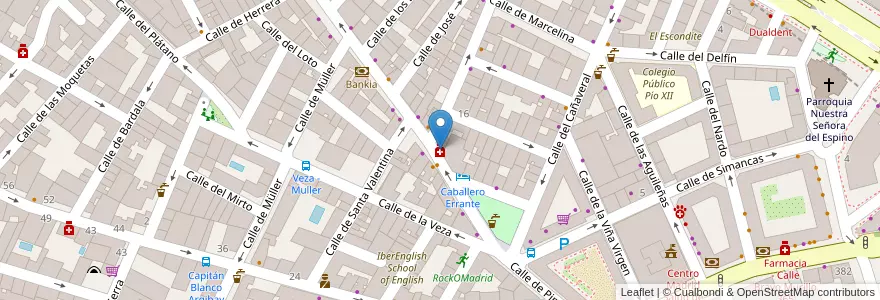 Mapa de ubicacion de Farmacia - Calle Pinos Alta 16 en Испания, Мадрид, Мадрид, Área Metropolitana De Madrid Y Corredor Del Henares, Мадрид.