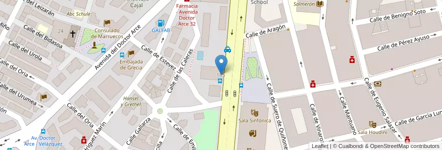 Mapa de ubicacion de Farmacia - Calle Príncipe de Vergara 185 en Espagne, Communauté De Madrid, Communauté De Madrid, Área Metropolitana De Madrid Y Corredor Del Henares, Madrid.