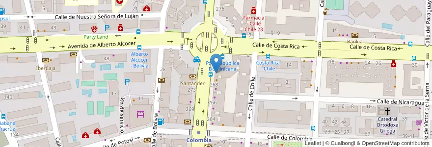 Mapa de ubicacion de Farmacia - Calle Príncipe de Vergara 270 en Spanje, Comunidad De Madrid, Comunidad De Madrid, Área Metropolitana De Madrid Y Corredor Del Henares, Madrid.