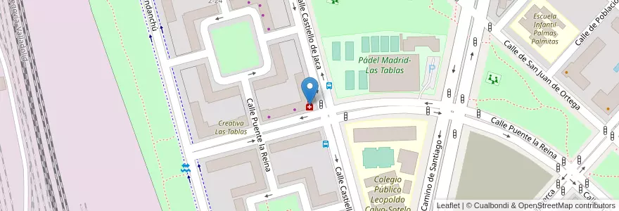 Mapa de ubicacion de Farmacia - Calle Puente La Reina 12 en إسبانيا, منطقة مدريد, منطقة مدريد, Área Metropolitana De Madrid Y Corredor Del Henares, مدريد.