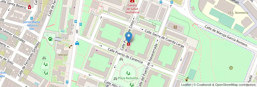 Mapa de ubicacion de Farmacia - Calle Puerto de Cotos 9 en 스페인, Comunidad De Madrid, Comunidad De Madrid, Área Metropolitana De Madrid Y Corredor Del Henares, 마드리드.