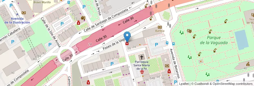 Mapa de ubicacion de Farmacia - Calle Puerto de Maspalomas 26 en Spagna, Comunidad De Madrid, Comunidad De Madrid, Área Metropolitana De Madrid Y Corredor Del Henares, Madrid.