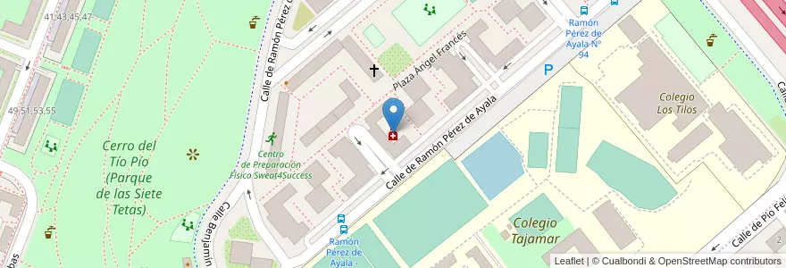 Mapa de ubicacion de Farmacia - Calle Ramón Pérez de Ayala 126 en İspanya, Comunidad De Madrid, Comunidad De Madrid, Área Metropolitana De Madrid Y Corredor Del Henares, Madrid.