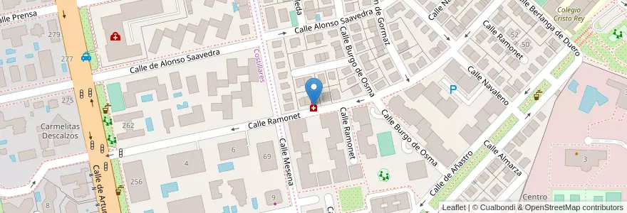 Mapa de ubicacion de Farmacia - Calle Ramonet 13 en 스페인, Comunidad De Madrid, Comunidad De Madrid, Área Metropolitana De Madrid Y Corredor Del Henares, 마드리드.
