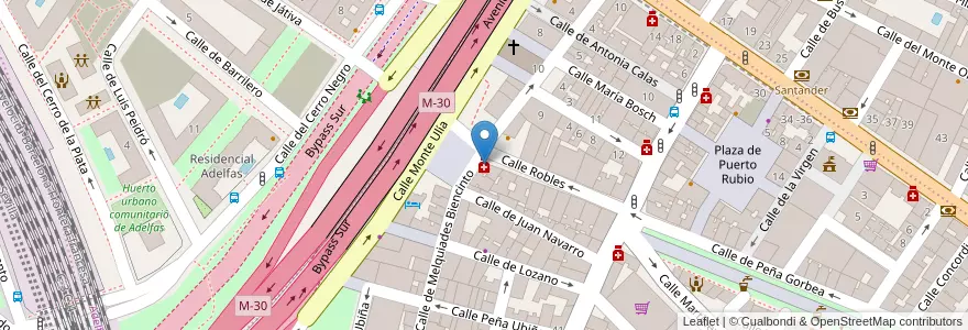 Mapa de ubicacion de Farmacia - Calle Robles 2 en Spagna, Comunidad De Madrid, Comunidad De Madrid, Área Metropolitana De Madrid Y Corredor Del Henares, Madrid.