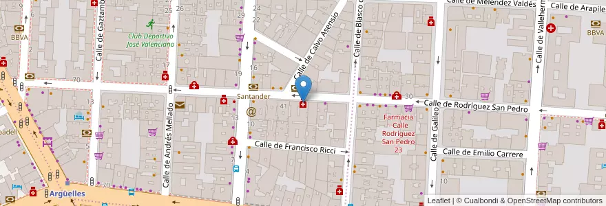 Mapa de ubicacion de Farmacia - Calle Rodríguez San Pedro 35 en スペイン, マドリード州, Comunidad De Madrid, Área Metropolitana De Madrid Y Corredor Del Henares, Madrid.