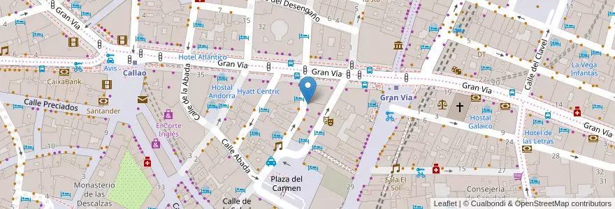 Mapa de ubicacion de Farmacia - Calle Salud 10 en إسبانيا, منطقة مدريد, منطقة مدريد, Área Metropolitana De Madrid Y Corredor Del Henares, مدريد.