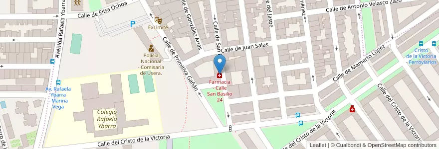 Mapa de ubicacion de Farmacia - Calle San Basilio 24 en Spain, Community Of Madrid, Community Of Madrid, Área Metropolitana De Madrid Y Corredor Del Henares, Madrid.