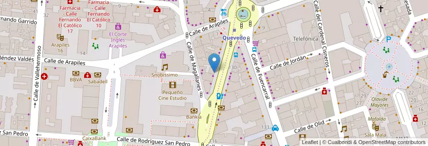Mapa de ubicacion de Farmacia - Calle San Bernardo 115 en Испания, Мадрид, Мадрид, Área Metropolitana De Madrid Y Corredor Del Henares, Мадрид.