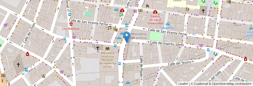 Mapa de ubicacion de Farmacia - Calle San Bernardo 60 en Испания, Мадрид, Мадрид, Área Metropolitana De Madrid Y Corredor Del Henares, Мадрид.