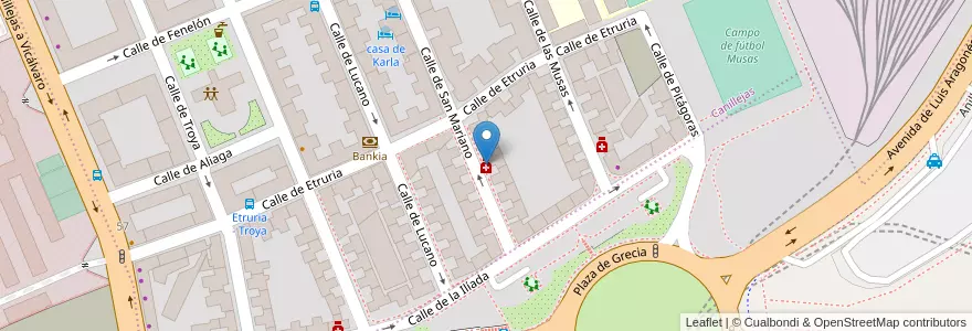 Mapa de ubicacion de Farmacia - Calle San Mariano 105 en Испания, Мадрид, Мадрид, Área Metropolitana De Madrid Y Corredor Del Henares, Мадрид.