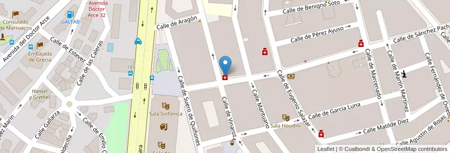Mapa de ubicacion de Farmacia - Calle Sánchez Pacheco 17 en 西班牙, Comunidad De Madrid, Comunidad De Madrid, Área Metropolitana De Madrid Y Corredor Del Henares, Madrid.