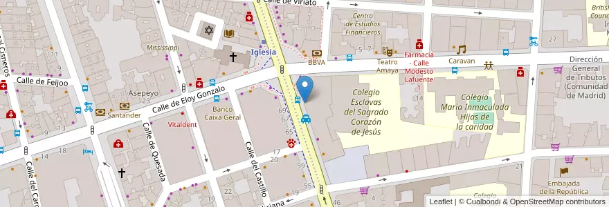 Mapa de ubicacion de Farmacia - Calle Santa Engracia 56 en اسپانیا, بخش خودمختار مادرید, بخش خودمختار مادرید, Área Metropolitana De Madrid Y Corredor Del Henares, مادرید.