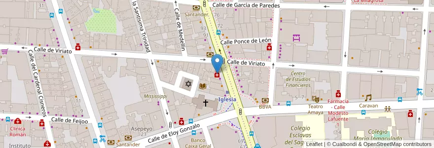 Mapa de ubicacion de Farmacia - Calle Santa Engracia 81 en إسبانيا, منطقة مدريد, منطقة مدريد, Área Metropolitana De Madrid Y Corredor Del Henares, مدريد.