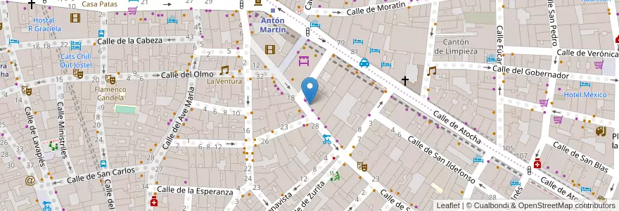 Mapa de ubicacion de Farmacia - Calle Santa Isabel 7 en Испания, Мадрид, Мадрид, Área Metropolitana De Madrid Y Corredor Del Henares, Мадрид.