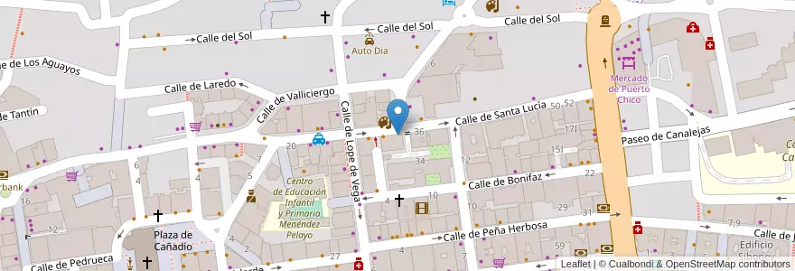Mapa de ubicacion de Farmacia - Calle Santa Lucia 32 en Spagna, Cantabria, Cantabria, Santander, Santander.