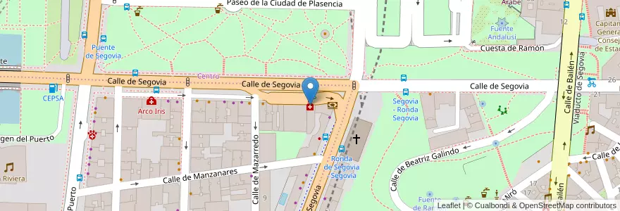 Mapa de ubicacion de Farmacia - Calle Segovia 45 en Spain, Community Of Madrid, Community Of Madrid, Área Metropolitana De Madrid Y Corredor Del Henares, Madrid.