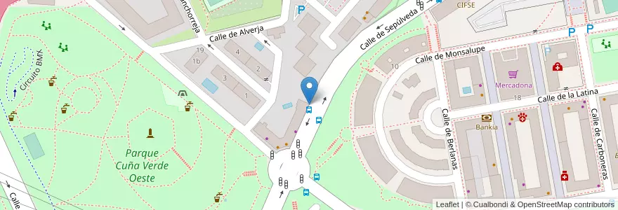 Mapa de ubicacion de Farmacia - Calle Sepúlveda 212 en İspanya, Comunidad De Madrid, Comunidad De Madrid, Área Metropolitana De Madrid Y Corredor Del Henares, Madrid.